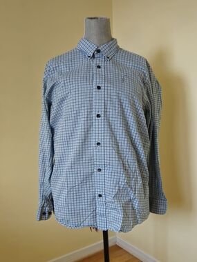 Orvis Blue Plaid Button-Down Shirt